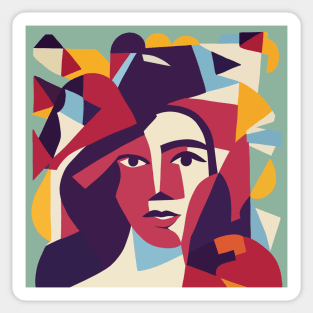 Camilla - Cubism Portrait Sticker